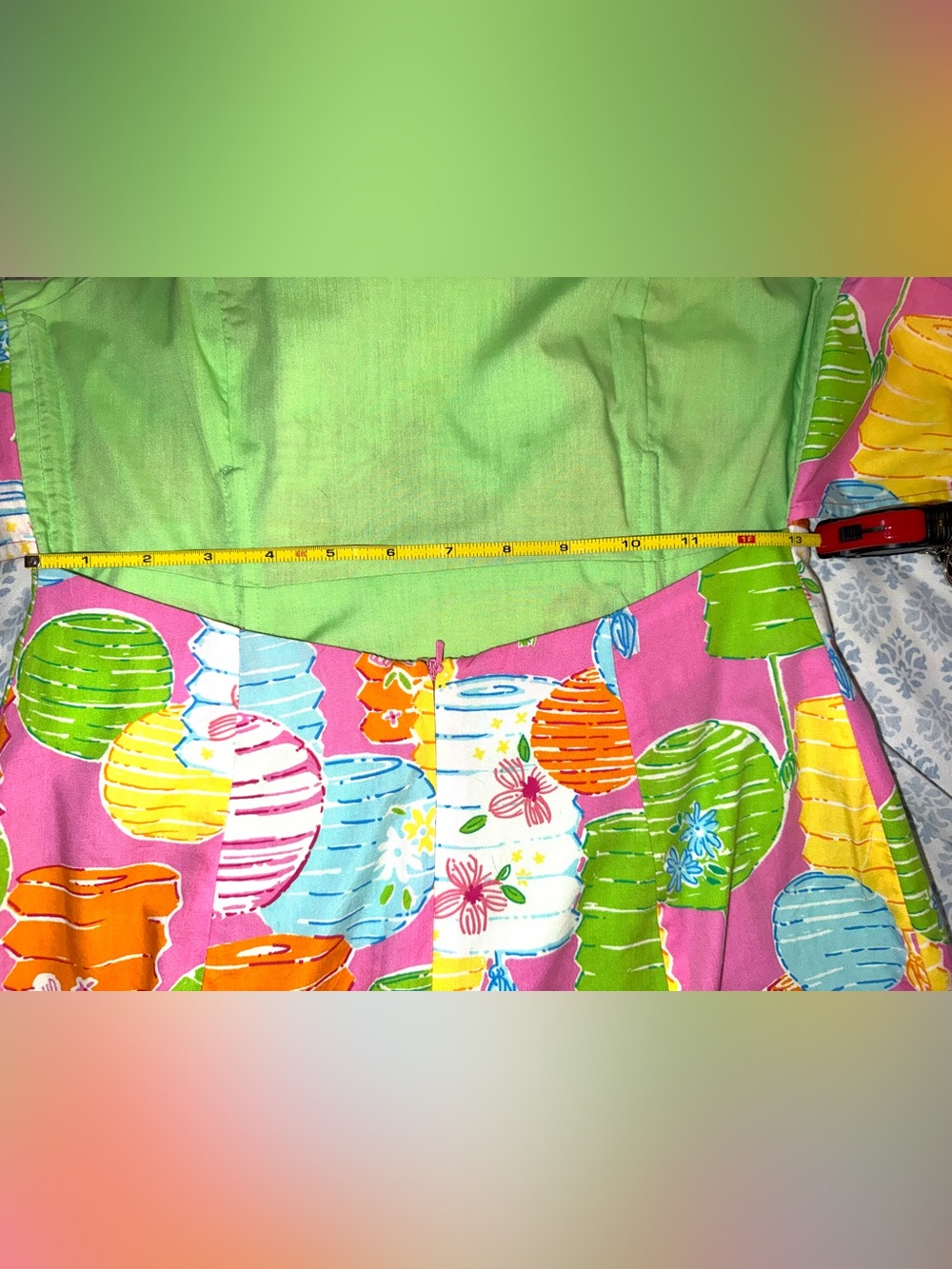 Vintage Lilly Pulitzer strapless dress size 4 Chinese Lantern Pattern - Picture 14 of 14